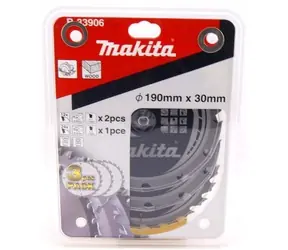 Makita B-33906 / Sada pilových kotoučů na dřevo / Průměr 190x 30 mm / 3 ks
