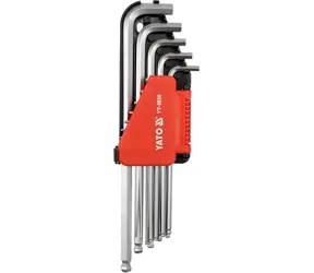 YATO YT-5838 Sada klíčů imbus s kuličkou 12 ks extradelší / CrV 6150