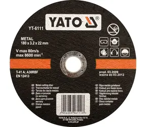 YATO YT-5923 / Řezací kotouč na kov / Průměr 125 x 22 mm / Šířka řezu 1.2 mm