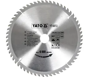 YATO YT-6072 / Pilový kotouč na dřevo / Průměr 250x30 mm / Šířka řezu 3.2 mm / Počet zubů 60