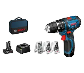 BOSCH 06019B690G GSB 12V-15 / Aku Příklepová vrtačka / 12V / 2.0+4.0Ah / 10mm sklíčidlo / 1300 ot-min 