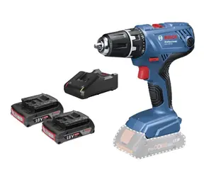 BOSCH GSR 18V-21 - 2x 2.0 Ah / Aku Vrtací šroubovák / 18V / 2x2.0Ah / 13mm sklíčidlo / 1800 ot-min / 55 Nm / L-Boxx