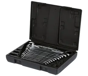 KS Tools GEARplus Souprava ráčnových plochých klíčů s očkem 12 dílná