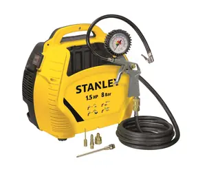 Stanley Air Kit / Bezolejový kompresor s příslušenstvím / 1100W / 3400 ot-min / 8 bar / 180 l-min