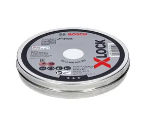 BOSCH Standard for Inox 2608619266 / Řezný kotouč / X-LOCK / 115x22.23mm / Šířka řezu 1.0 mm / plochý / 10ks