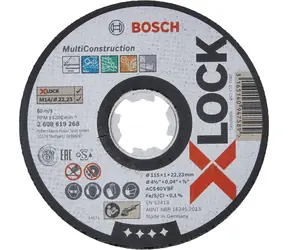 BOSCH Multi Material 2608619268 / Řezný kotouč / X-LOCK / 115x22.23mm / Šířka řezu 1.0 mm / plochý