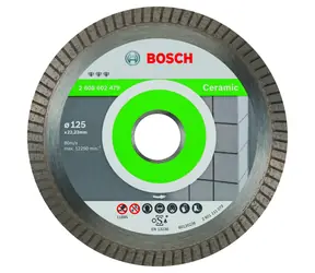 BOSCH Best for Ceramic Extraclean Turbo 2608602479 / Diamantový kotouč / 125x22.23mm / Šířka řezu 1.4 mm / 7mm