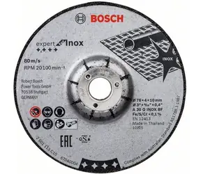BOSCH Expert for INOX 2608601705 / Brusný kotouč / 76x10mm / Silné 4.0 mm 