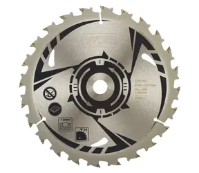 Ryobi CSB184A1 / Pilový kotouč na dřevo / Průměr 184 x 16 mm / šířka řezu: 1.6mm / Počet zubů 24