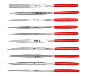 YATO Sada pilníků jehlových diamantových  4x160 mm 10 ks / Délka povlaku 50 / Zrnitost 150 