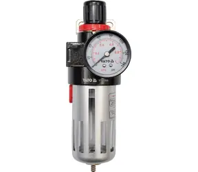 YATO YT-2383 regulátor tlaku vzduchu / pracovní tlak 9.3 bar / objem filtru 90 cm-3 / závit 1|2"