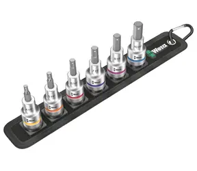 WERA Belt C 2 / sada zástrčných nástavců na šrouby s vnitřním šestihranem / s přidržovací funkcí / upínací část 1|2"