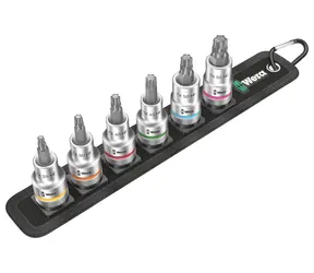 WERA Belt C 3 TORX HF / sada zástrčných nástavců Zyklop TORX / s přidržovací funkcí / upínací část 1|2"
