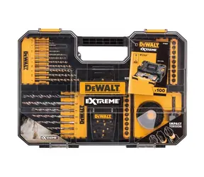 DeWalt DT70620T / Sada příslušenství / Bity | Vrtáky | Vykružovací korunky / 100ks