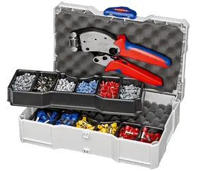 Knipex 979013 Lisovací sortiment pro dutinky S lisovacími kleštěmi pro koncové návleky