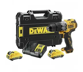 DeWalt DCD706D2 / Aku bezuhlíková příklepová vrtačka / 12V / 2x 2.0Ah / kufr