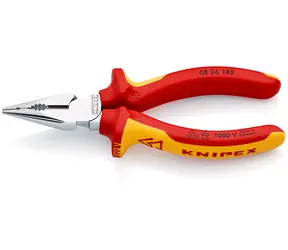 Knipex 08 26 145 T Kombinované úzké ploché kleště s připevňovacím okem 145mm