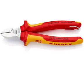 Knipex 70 06 160 T Boční štípací kleště VDE s připevňovacím okem 160mm / měkký: 4mm / polotvrdý: 3mm / tvrdý: 2mm