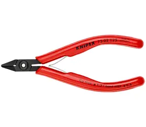Knipex 75 02 125  Boční štípací kleště pro elektroniku 125mm / polotvrdý: 1mm / tvrdý:0.6mm / strunový:0.4mm