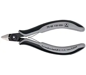 Knipex 79 42 125 Přesné boční štípací kleště na elektroniku 125mm / měkký: 0.1 - 1.5mm / polotvrdý:0.8mm
