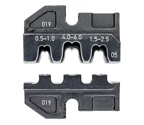 Knipex 97 49 05 Lisovací profil pro neizolované otevřené konektory 4.8 + 6.3 mm / 0.5-6.0mm2 / AWG 20 - 10 / hnizd: 3