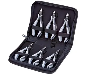 Knipex 00 20 16 P ESD Pouzdro s kleštěmi pro elektroniku pro práci s elektronickými součástkami 6-dílná