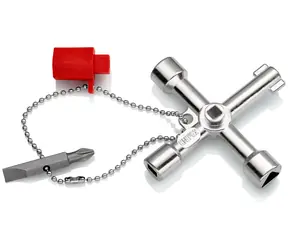 Knipex 00 11 03  Klíč na rozvodné skříňě pro běžné skříně a systémy zavírání