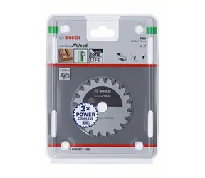 BOSCH Standard for Wood 2608837666 / Pilový kotouč / 85 mm / Šířka řezu 1.1 mm / 15mm / 20 zubů