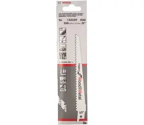 BOSCH 2608656258 / Pilový plátek do pily ocasky S 611 DF / 150 x 19 x 1.25 mm / 4.3 mm / 5ks