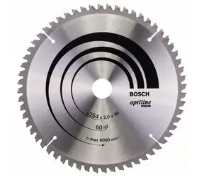 BOSCH Optiline Wood 2608640436 / Pilový kotouč / 254 x 2.0 mm / 30mm / 60 zubů