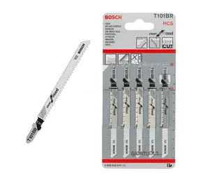 BOSCH 2608630014 / Pilový plátek do kmitací pily T 101 BR / HCS / délka: 100 mm / Rozteč zubů: 2.5 mm / 5ks