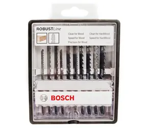 BOSCH 2607010540 / 10dílná sada pilových plátků Robust Line Wood Expert se stopkou T