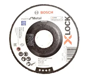 BOSCH Expert for Metal systému X-LOCK 2608619259 / Brusný kotouč s přesazeným středem / 125 x 6 x 22.23 mm / A 30 T BF