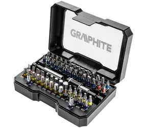 Graphite 56H600 sada bitů 25 mm (60 ks) / Ph & PZ & TRX & Plochý & HEX / 2x Magnetický držák bitů