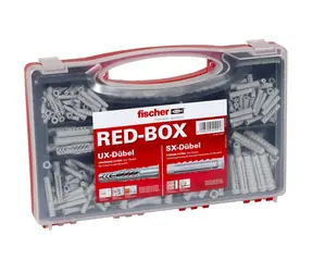 fischer box UX & SX  290 ks / sada uzlovacích hmoždinek UX a rozpěrných hmoždinek SX
