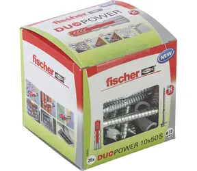 fischer DuoPower 10x50 S LD hmoždinky se šrouby 25 ks