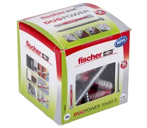 fischer DuoPower 10x80 S LD hmoždinky se šrouby 10 ks