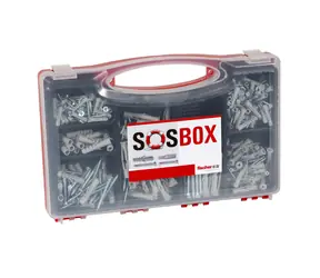 fischer SOSBOX S + FU + šrouby 360 ks / sada hmoždinek + šrouby