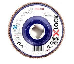 BOSCH X571 Best for Metal 2608619210 / Lamelový brusný kotouč / X-LOCK / Zrnitost 60 / 125x22.23mm 