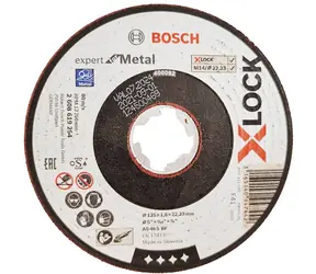 BOSCH Expert for Metal 2608619254 / Plochý řezný kotouč / X-LOCK / 125x22.23 mm / Šířka řezu 1.6 mm