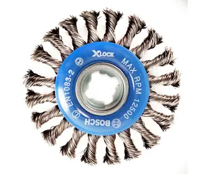 BOSCH Heavy for Metal 2608620731 / Kotoučový drátěný kartáč / X-LOCK / copánkový / ocel / 115 mm / Síla drátu: 0.50 mm