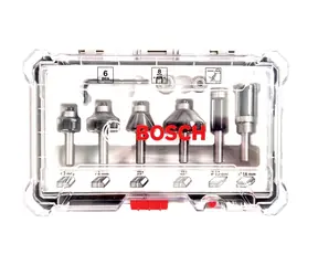 BOSCH 2607017469 / sada fréz vřetenem Trim&Edging / Stopky 8 mm / 6 dílná