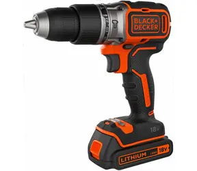 Black&Decker BL188K / Aku příklepová vrtačka / 18V / až 1650 ot-min / 28050 příklepů-min / 52 Nm / 1x 1.5 Ah aku
