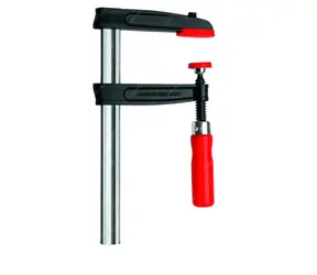 Bessey TPN16BE / Šroubová svěrka z temperované litiny s dřevěnou rukojetí / 160 x 80 mm / upínací síla až 5500 N