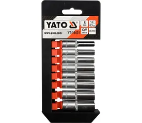 YATO YT-14431 Sada Nástrčný klíč šestihranný 1|4" / Velikost 5.5 - 13 mm / CrV 50BV30 