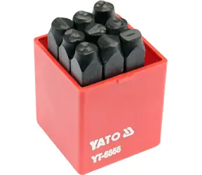 YATO YT-6855 / Razidla číselná 8 mm / 0-9 / 9 ks