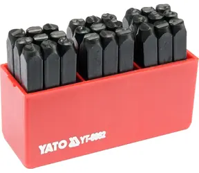 YATO YT-6862 / Razidla písmenková 6 mm / A-Z & / 27 ks 