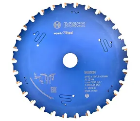 BOSCH Expert for Steel 2608643054 / Pilový kotouč / 160x20 mm / Šířka řezu 2.0 mm / 30 zubů 