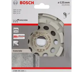 BOSCH Best for concrete 2608201228 / Diamantový hrncový kotouč / 125 mm / 22.23 mm / 1 ks