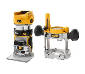 DeWalt DCW604N / Aku ohraňovací frézka / 18V / 16.000-25.500 ot-min / kleština 6-8 mm / zdvih 55 mm / bez aku